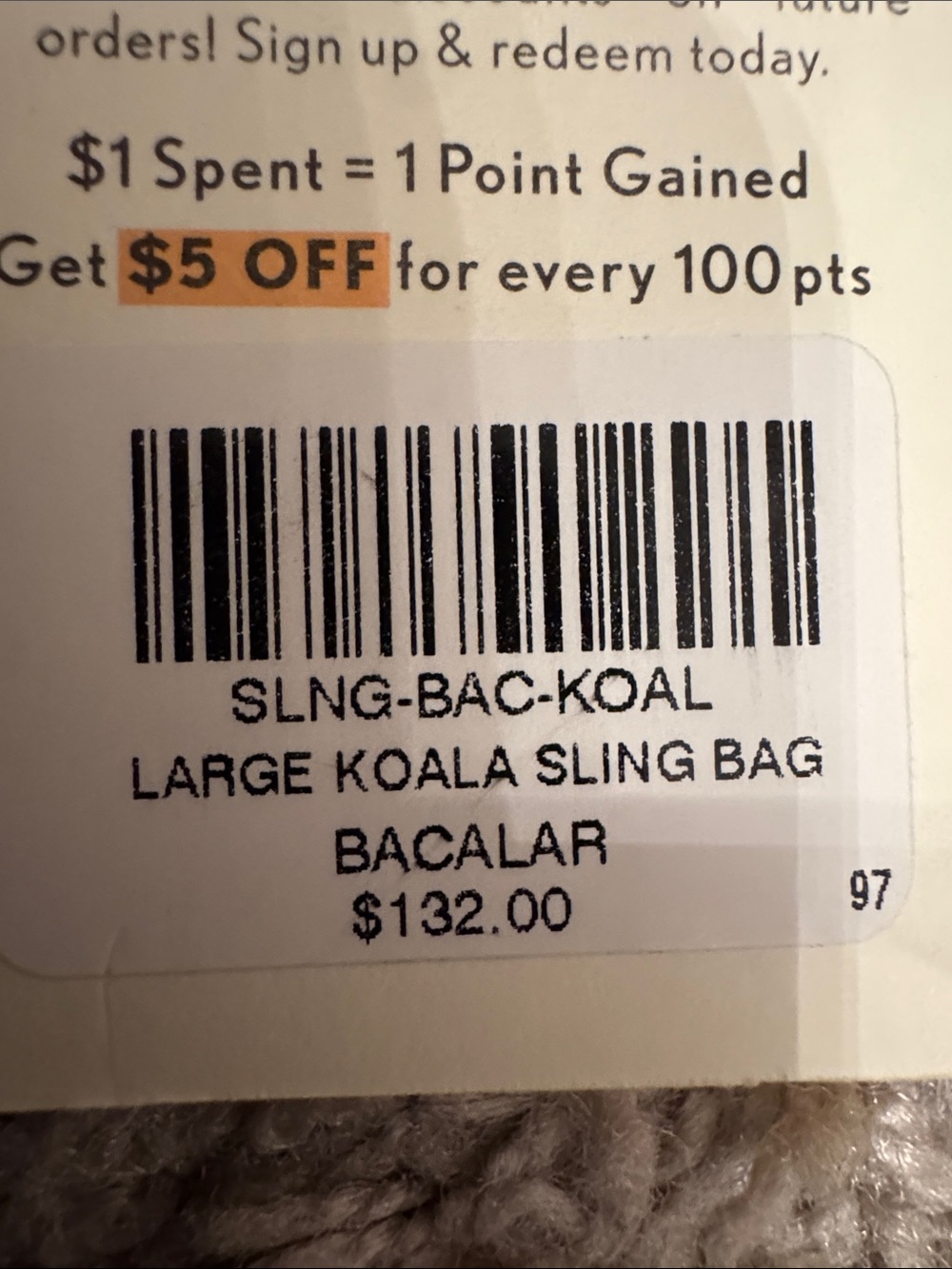 Portland leather “KOALA SLING BAG” size Large in color “Bacalar” - Picture 13 of 13